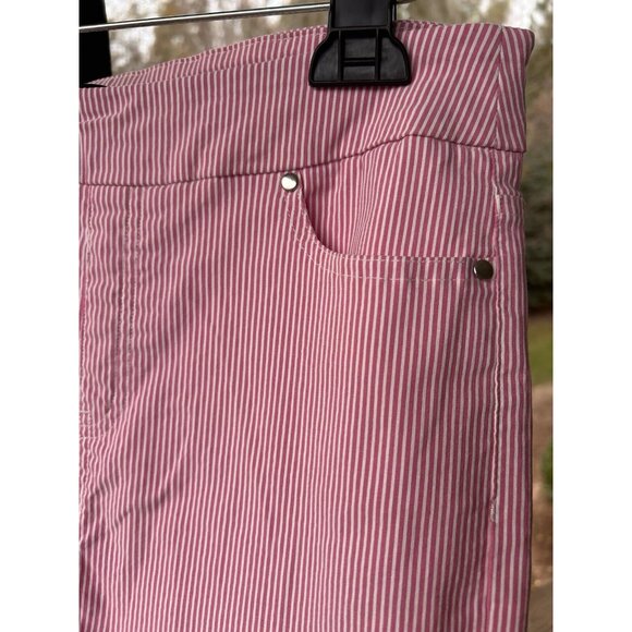 Mario Serrani Italy Comfort Stretch Cuff Capri Pink/White Size Medium Like New - Picture 6 of 16